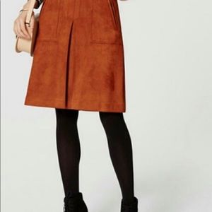 NWOT Loft Faux Suede Skirt